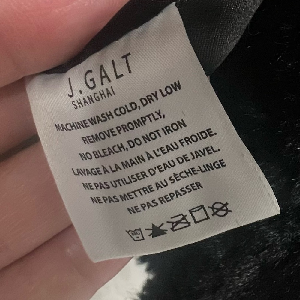 J. Galt Faux Fur Black Collared Coat - Picture 5 of 6
